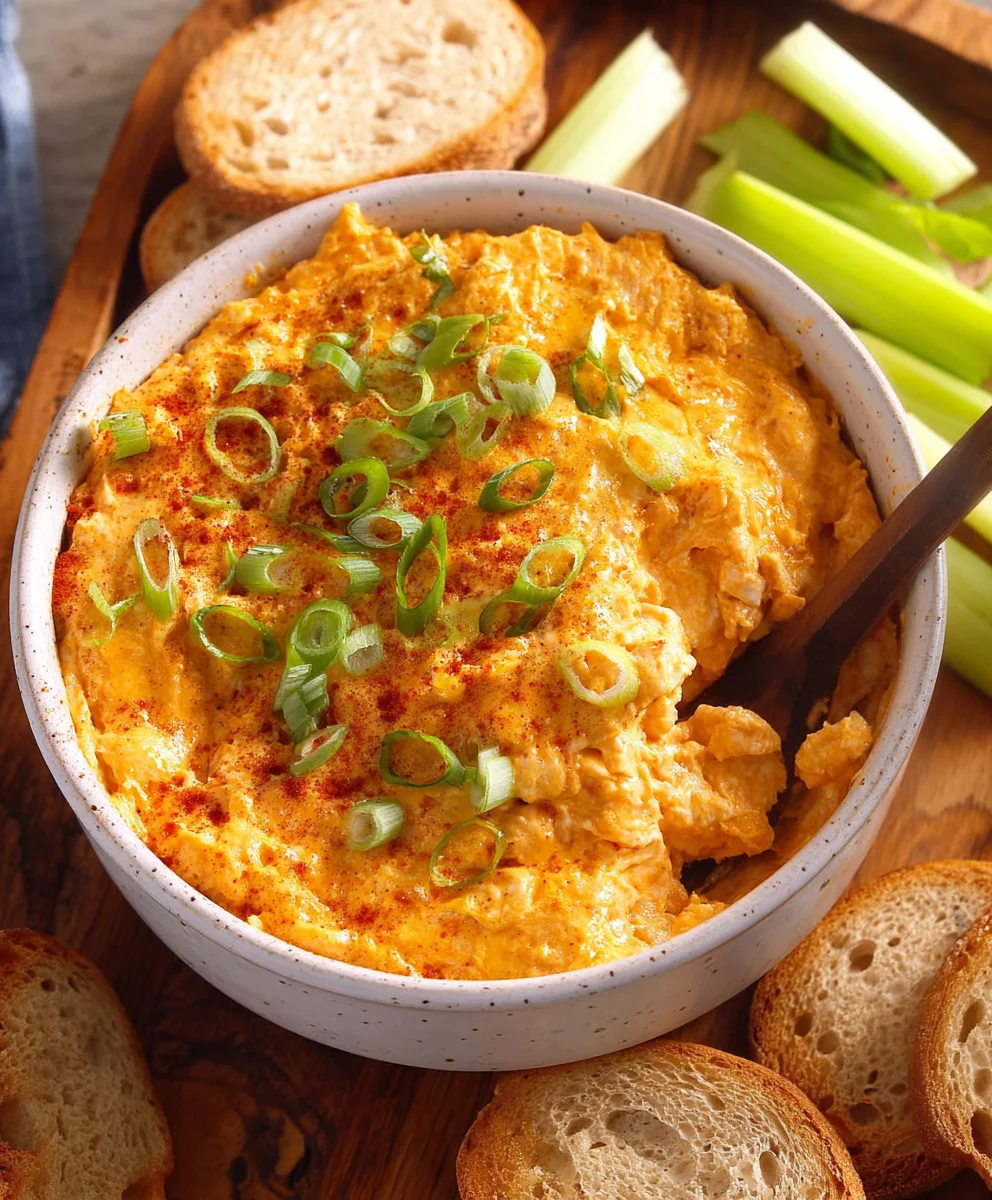 Slow Cooker Buffalo Chicken Dip - Easy & Delicious