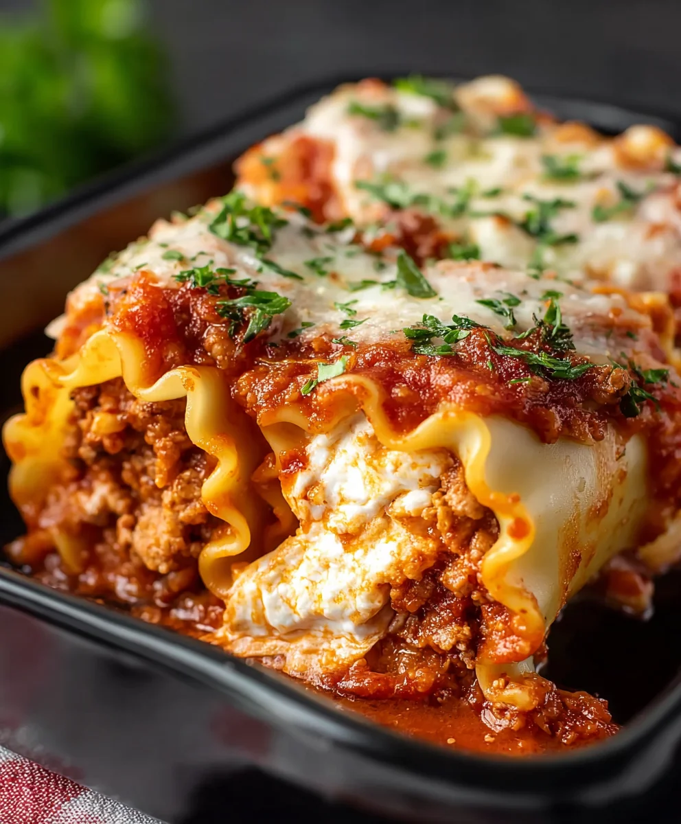 Easy Lasagna Roll Ups Recipe-Beef & Cheese Delight