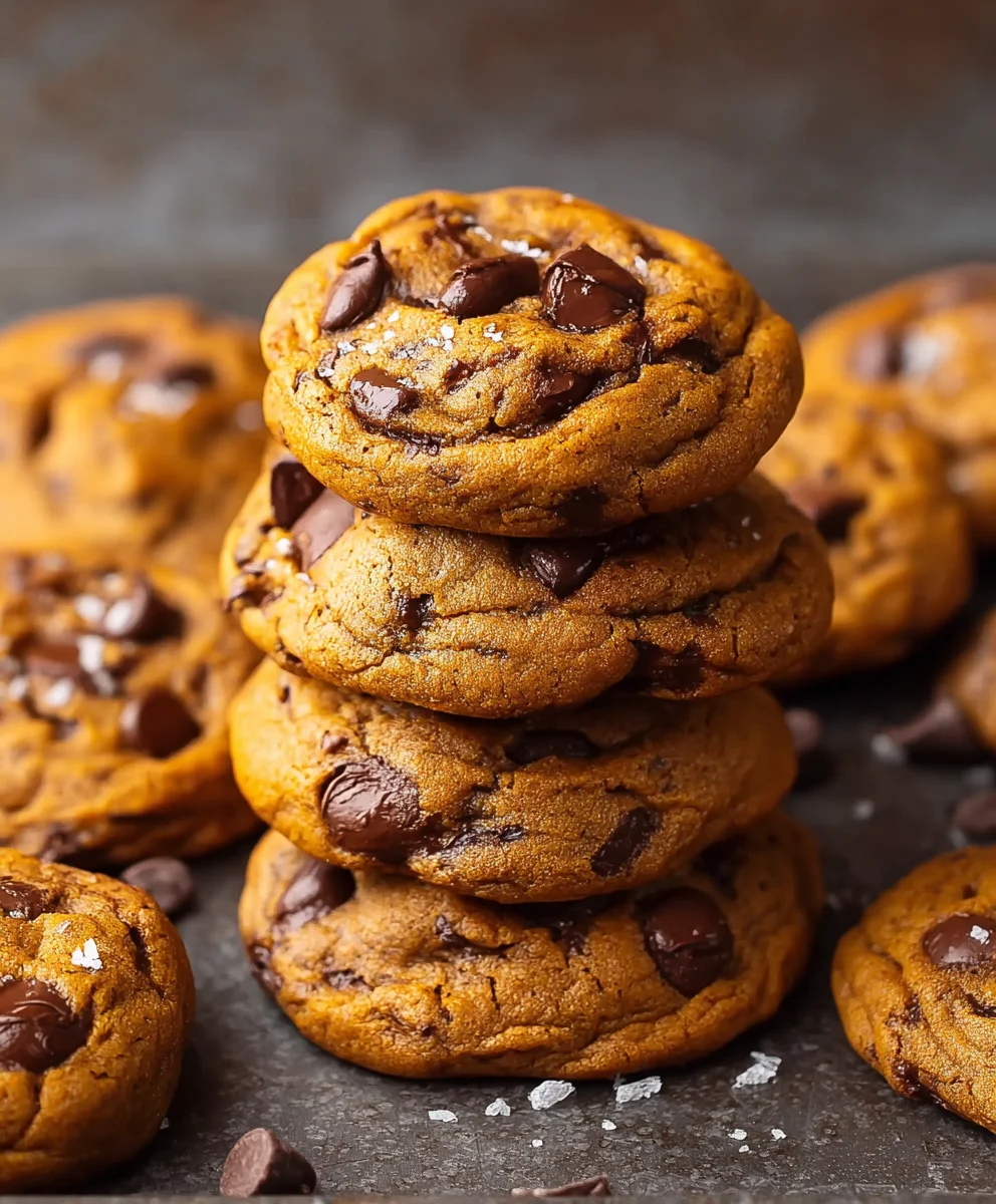 Thick Chewy Pumpkin Chocolate Chip Cookies-Fall Favorite