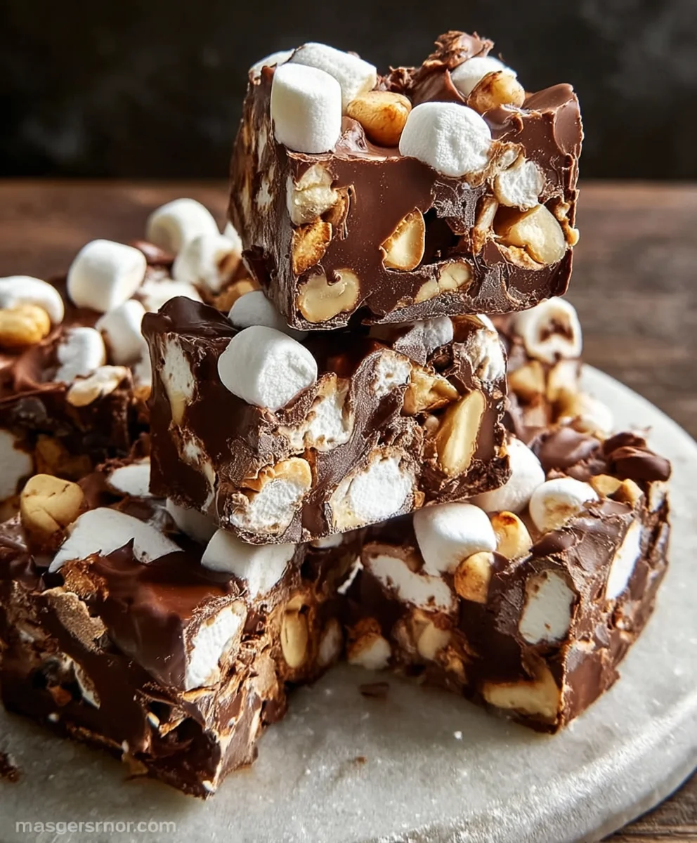 Easy Rocky Road Candy Recipe - No Bake Treat