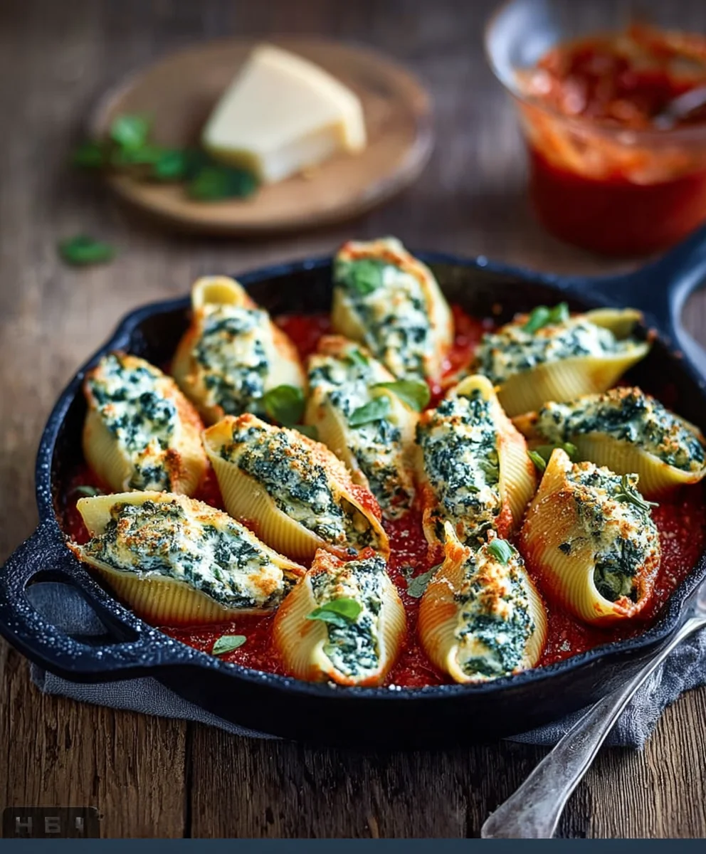 Spinach Ricotta Stuffed Shells - Easy Comfort Food